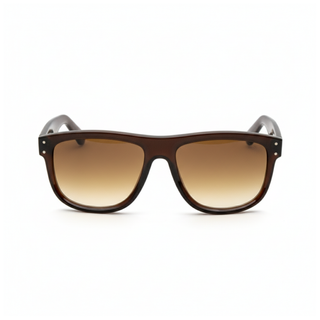 Lunette de soleil CARRÉE EN ACÉTATE MARRON PROFOND BRILLANT – UV400 • nylon dégradés marron miel