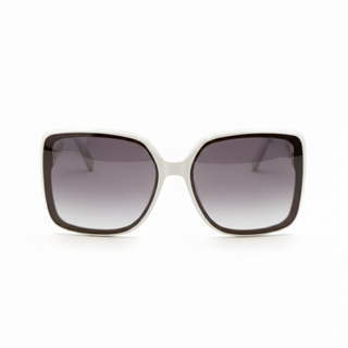 Lunette de soleil CARRÉE EN ACÉTATE BLANC – UV400 • nylon gris dégradé