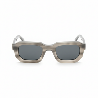 Lunette de soleil RECTANGULAIRE EN ACÉTATE GRIS MARBRÉ – UV400 • gris polarisés