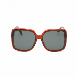 Lunette de soleil CARRÉE EN ACÉTATE ROUGE – UV400 • nylon gris foncé
