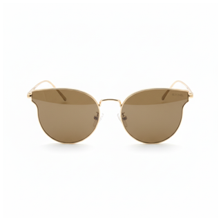 Lunettes de soleil RONDE EN ACÉTATE DORÉ – UV400