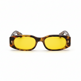Lunettes de soleil rectangulaires en en polycarbonate noir