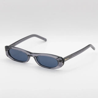 Lunette de soleil OVALE EN ACÉTATE TRANSLUCIDE GRIS FUMÉ – UV400 • bleus polarisés
