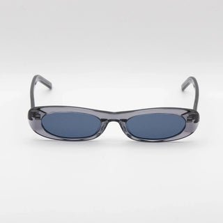 Lunette de soleil OVALE EN ACÉTATE TRANSLUCIDE GRIS FUMÉ