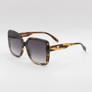 Lunette de soleil CARRÉE EN ACÉTATE ÉCAILLE– UV400 • nylon gris dégradé