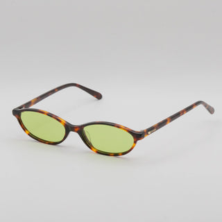 Lunette de soleil OVALE EN ACÉTATE ÉCAILLE – UV400 • polarisés vert clair