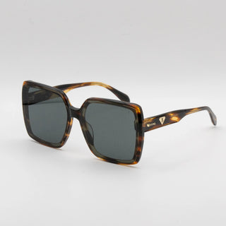 Lunette de soleil CARRÉE EN ACÉTATE ÉCAILLE – UV400 • nylon gris foncé