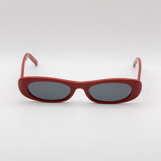 Lunette de soleil OVALE EN ACÉTATE ROUGE – UV400