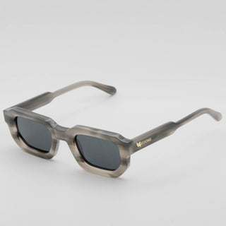 Lunette de soleil RECTANGULAIRE EN ACÉTATE GRIS MARBRÉ – UV400 • gris polarisés