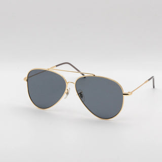 Lunette de soleil AVIATOR EN MÉTAL DORÉ BRILLANT – UV400 • nylon gris foncé polarisés