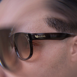 Détail de la monture en acétate des lunettes de soleil Elyonel ELY362151.